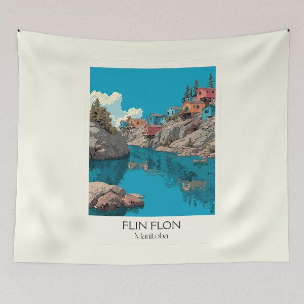 Item preview, Flin Flon Manitoba Mining Town | Creighton Scenery Art Print designed and sold by TuncGK.