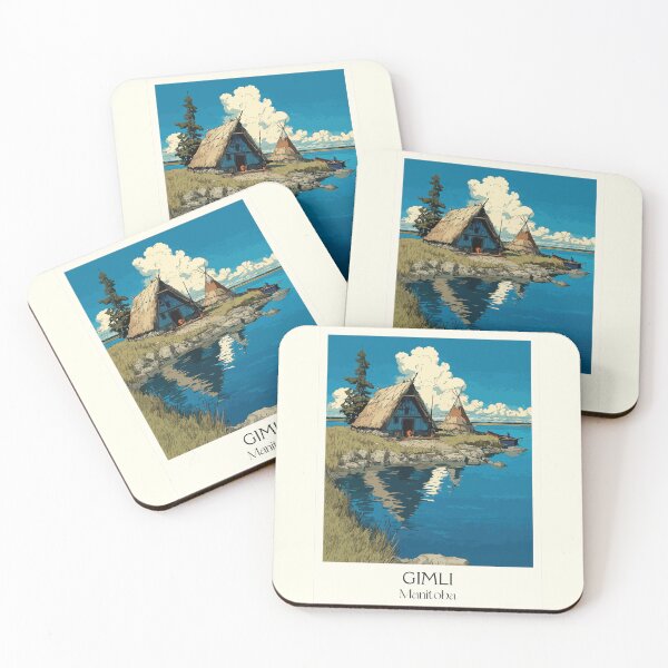 Item preview, Gimli Manitoba Icelandic Heritage | Lake Winnipeg Art Print designed and sold by TuncGK.