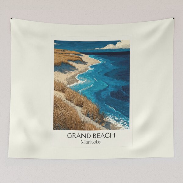 Item preview, Grand Beach Manitoba | Lake Winnipeg Sandy Beach Art Print designed and sold by TuncGK.
