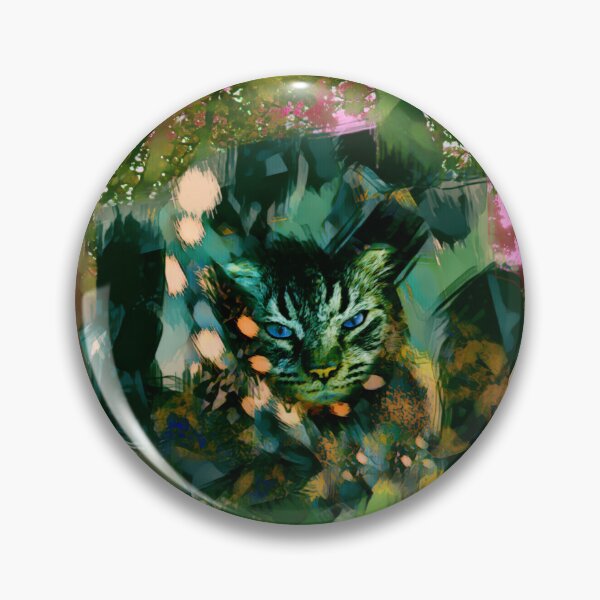 Item preview, MY MAGICAL AUTUMN - CAT IN TREE IN SHADES OF FERN GREEN, LAUREL, ORANGE, BLUE AND SOFT ROSE PINK designed and sold by Most1234.