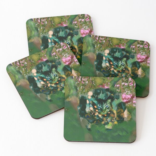 Item preview, MY MAGICAL AUTUMN - CAT IN TREE IN SHADES OF FERN GREEN, LAUREL, ORANGE, BLUE AND SOFT ROSE PINK designed and sold by Most1234.