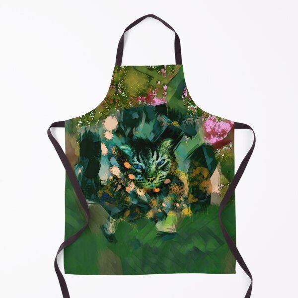 Item preview, MY MAGICAL AUTUMN - CAT IN TREE IN SHADES OF FERN GREEN, LAUREL, ORANGE, BLUE AND SOFT ROSE PINK designed and sold by Most1234.