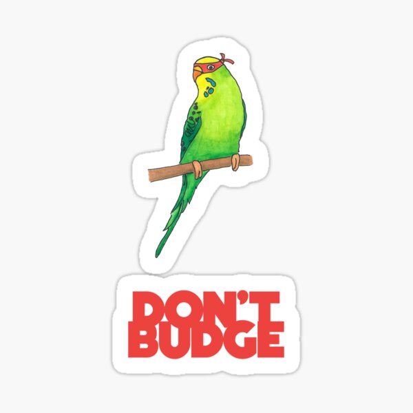 Item preview, Bandit Budgie - Don't Budge (Red) designed and sold by Wonkies.
