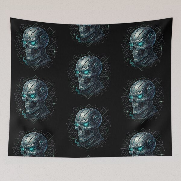 Item preview, Cyber Skull with Star Grid designed and sold by LaNadaYFundante.