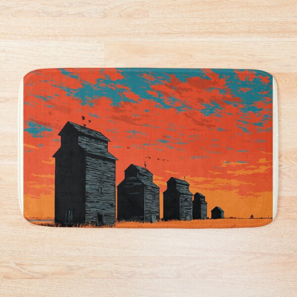 Item preview, Inglis Manitoba Historic Site | Railway Scenery Art Print designed and sold by TuncGK.