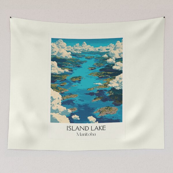 Item preview, Island Lake Manitoba | Boreal Forest Scenery Art Print designed and sold by TuncGK.