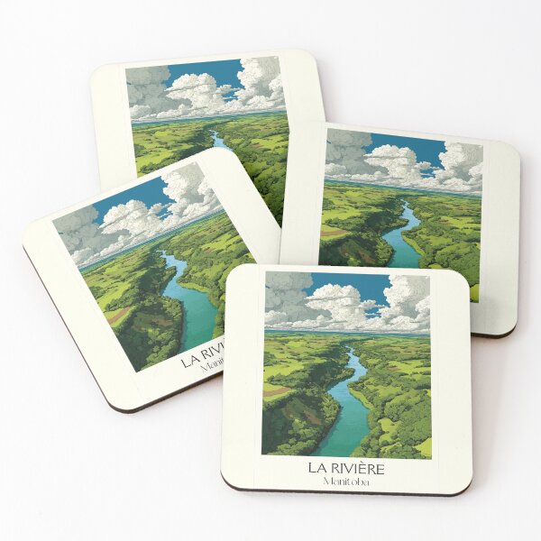 Item preview, La Riviere Manitoba | Red River Scenic View Art Print designed and sold by TuncGK.