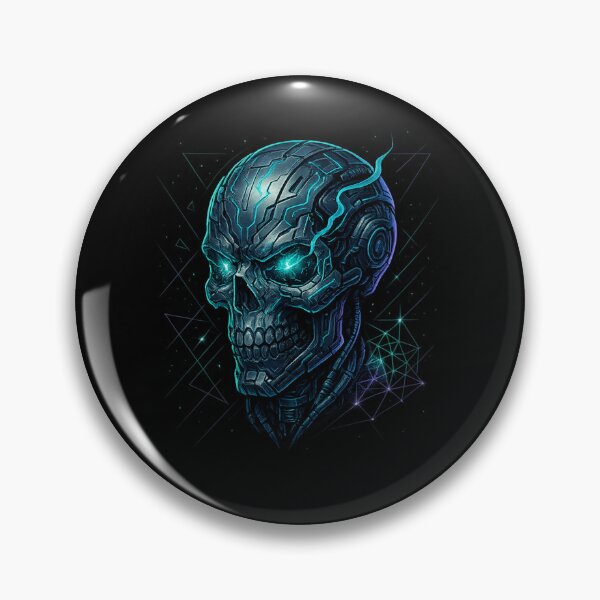 Item preview, Cyber Profile Skull with Neon Glow designed and sold by LaNadaYFundante.
