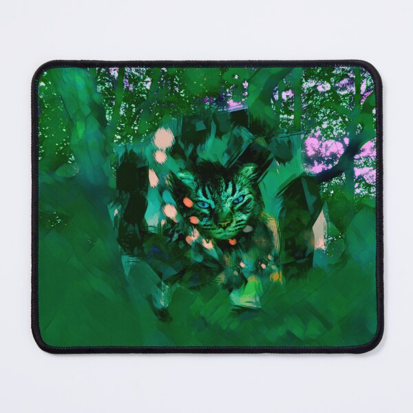 Item preview, MY MAGICAL AUTUMN - CAT IN TREE IN SHADES OF SHAMROCK AND EMERALD GREEN, TEAL,ORANGE AND PINK designed and sold by Most1234.
