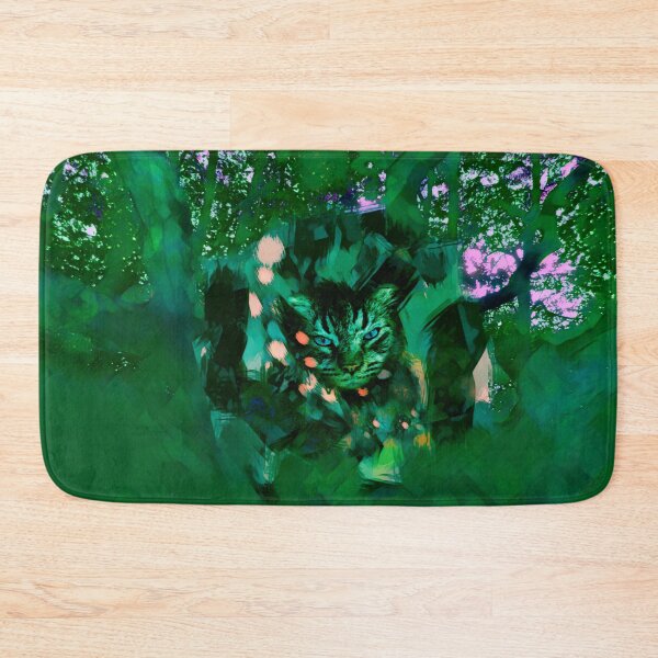 Item preview, MY MAGICAL AUTUMN - CAT IN TREE IN SHADES OF SHAMROCK AND EMERALD GREEN, TEAL,ORANGE AND PINK designed and sold by Most1234.