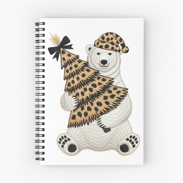 Item preview, Leopard Christmas Tree Polar Bear Animal Print Embroidery. designed and sold by JediKittenWars.