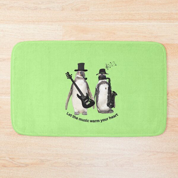 Item preview, Penguin Musician – Let the music warm your heart designed and sold by Katja LebenFreude.