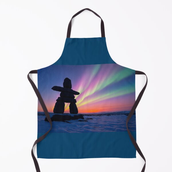 Item preview, Beautiful Northern Lights behind an Inukshuk designed and sold by Halifaxartguy.