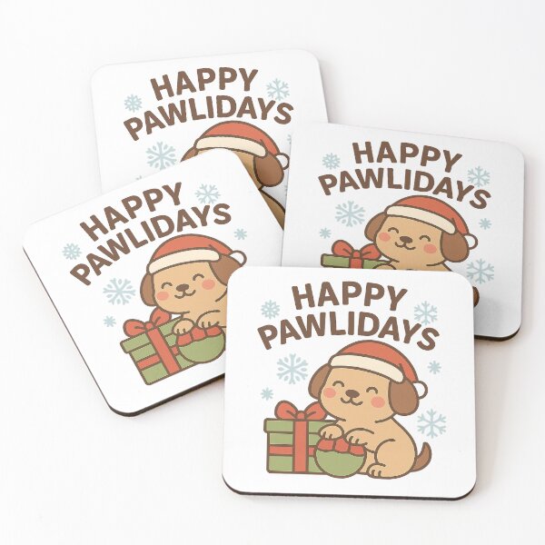 Item preview, Happy Pawlidays Kawaii Christmas Puppy – Cute Dog With Gift Holiday Design designed and sold by StyleLap.