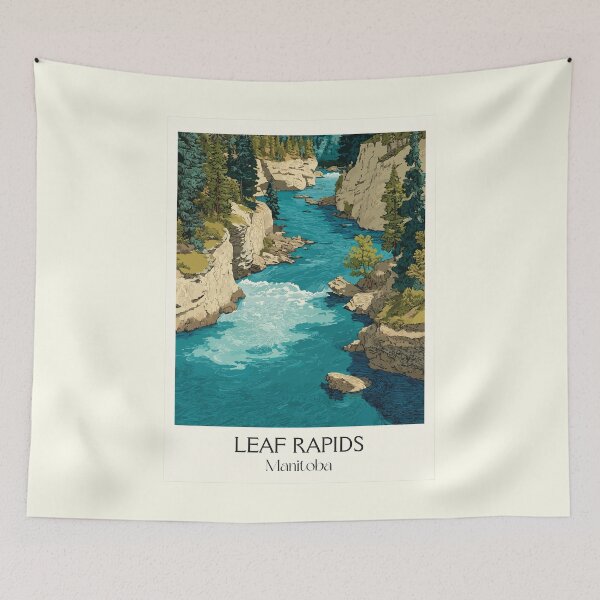 Item preview, Leaf Rapids Manitoba | Wilderness Scenic View Art Print designed and sold by TuncGK.