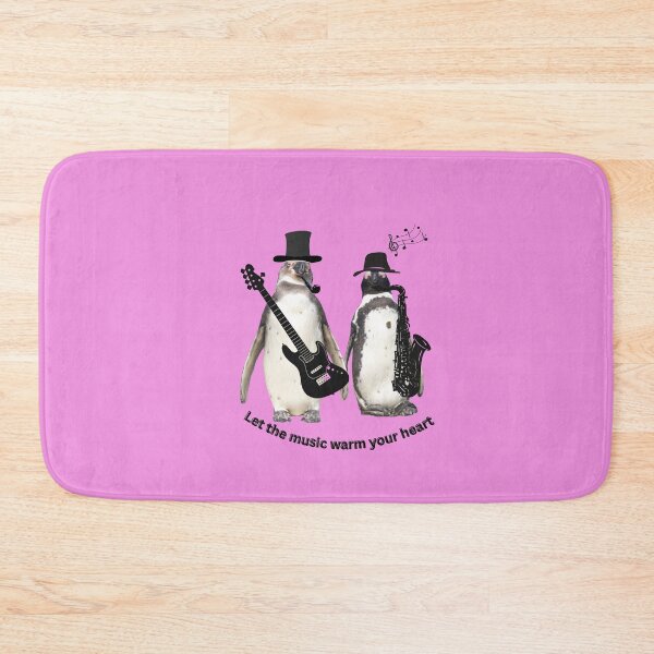 Item preview, Penguin Musician – Let the music warm your heart designed and sold by Katja LebenFreude.