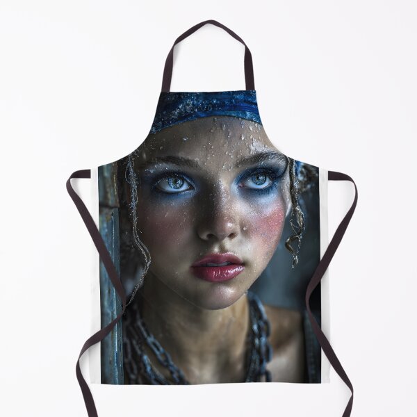 Item preview, Mysterious Portrait with Wet Look and Blue Accents designed and sold by Artessie.