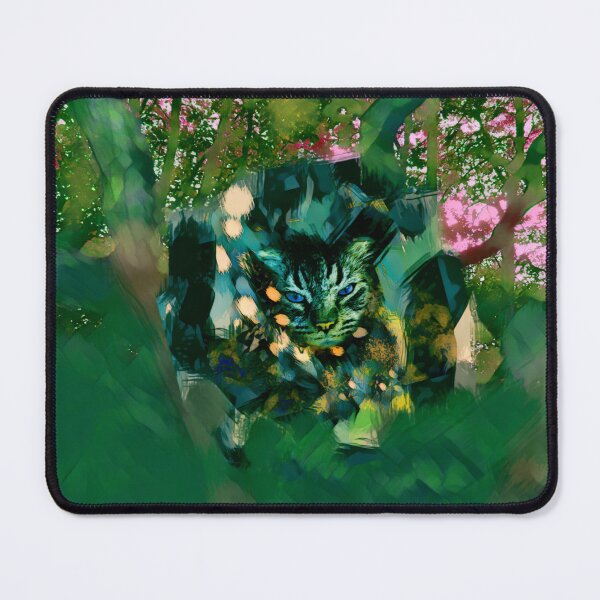 Item preview, MY MAGICAL AUTUMN - CAT IN TREE IN SHADES OF TEAL, DARK GREEN, PINK AND ORANGE designed and sold by Most1234.