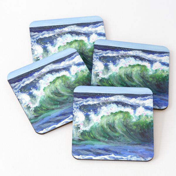 Item preview, Beach Wave Painting designed and sold by ArtByKiraQuinn.