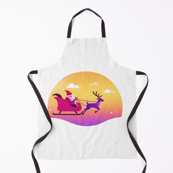 Item preview, Santa Sleigh Ride at Sunset – Christmas Gradient Illustration designed and sold by BooWearBer.