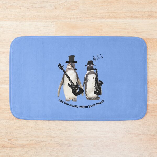 Item preview, Penguin Musician – Let the music warm your heart designed and sold by Katja LebenFreude.