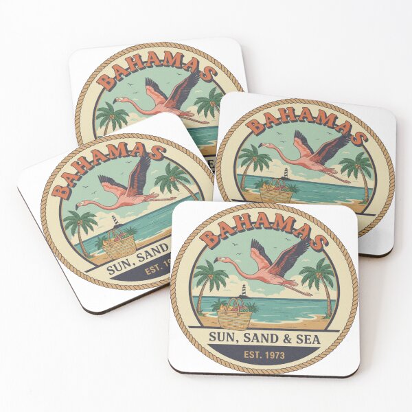 Item preview, Retro Bahamas Vacation - Vintage Sunset Palm Tree & Beach Travel Souvenir designed and sold by Wear Sculpt.