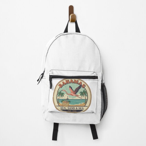 Item preview, Retro Bahamas Vacation - Vintage Sunset Palm Tree & Beach Travel Souvenir designed and sold by Wear Sculpt.