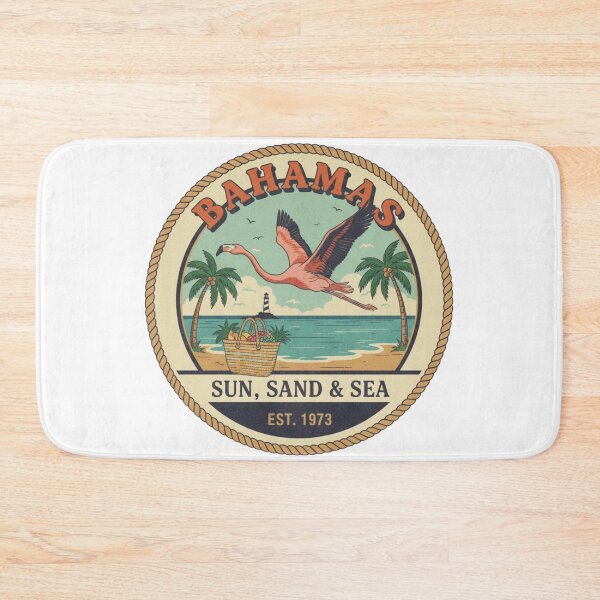 Item preview, Retro Bahamas Vacation - Vintage Sunset Palm Tree & Beach Travel Souvenir designed and sold by Wear Sculpt.