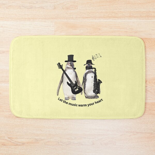 Item preview, Penguin Musician – Let the music warm your heart designed and sold by Katja LebenFreude.