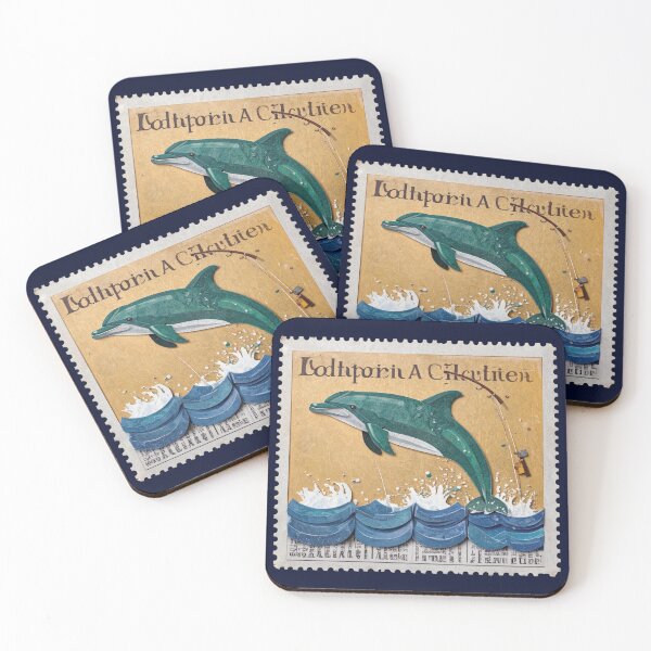 Item preview, Postal card of a beautiful green dolphin designed and sold by SSdesignArticle.