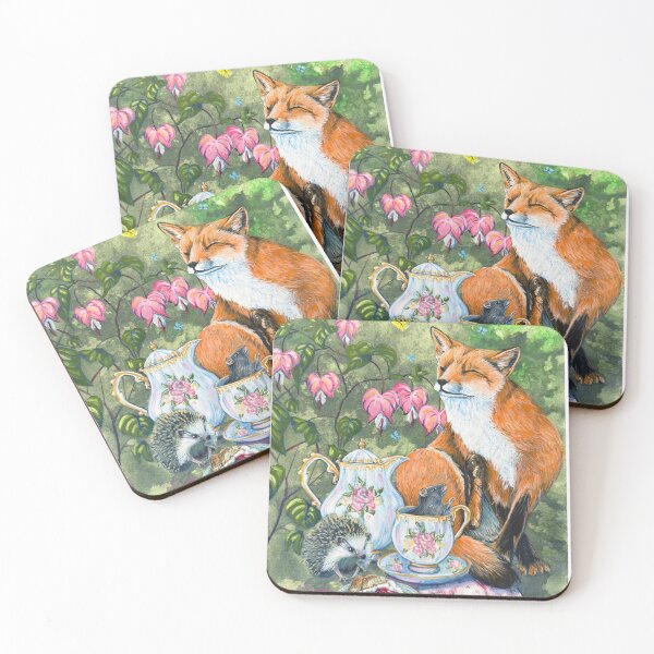 Item preview, "Afternoon Tea" Woodland Tea Party Painting by Renee Machan designed and sold by RMachanArt.