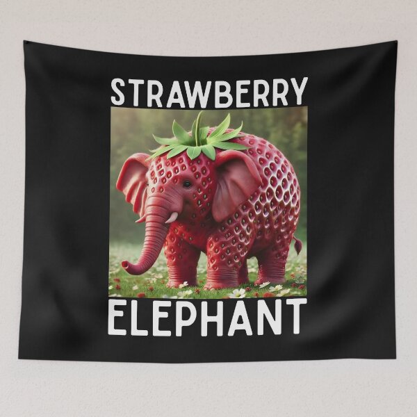 Item preview, Strawberry Elephant Italian Brainrot Meme designed and sold by Nathalie_87.