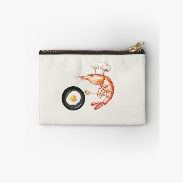 Item preview, Cute Watercolor Shrimp Chef Cooking Egg designed and sold by Verycutethings.