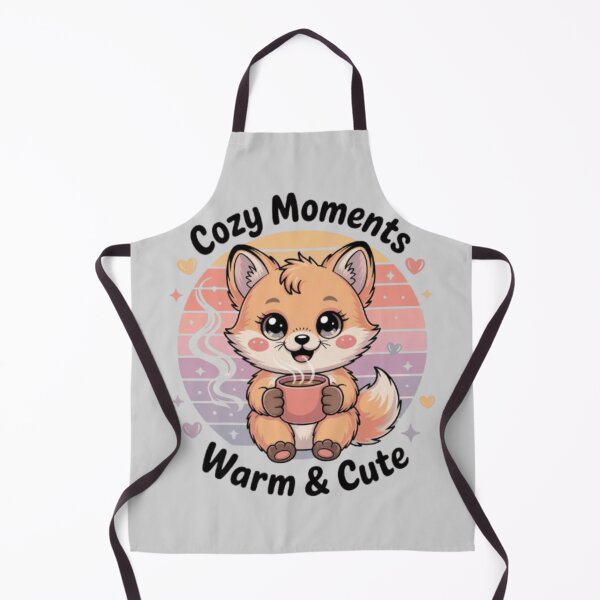 Item preview, Cozy Fox with Warm Coffee – Cute Kawaii Animal Art designed and sold by SoftyDesigns.