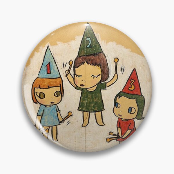 Item preview, Yoshitomo Nara Insired drumming girls 123 sticker designed and sold by chachels.