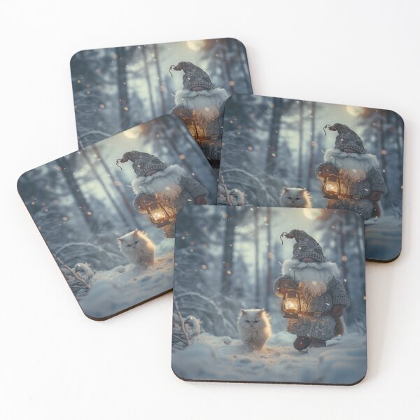 Item preview, Winter Moon Walk – Gnome and Cat designed and sold by Erika Kaisersot.
