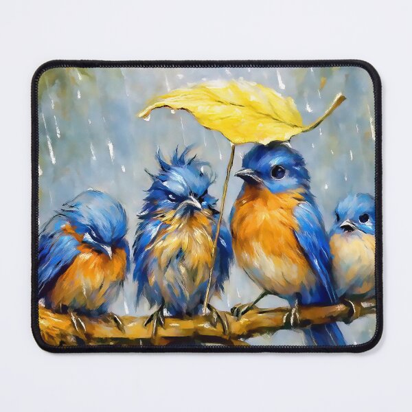 Item preview, Birds Trying to Stay Dry in the Rain designed and sold by CarolM.