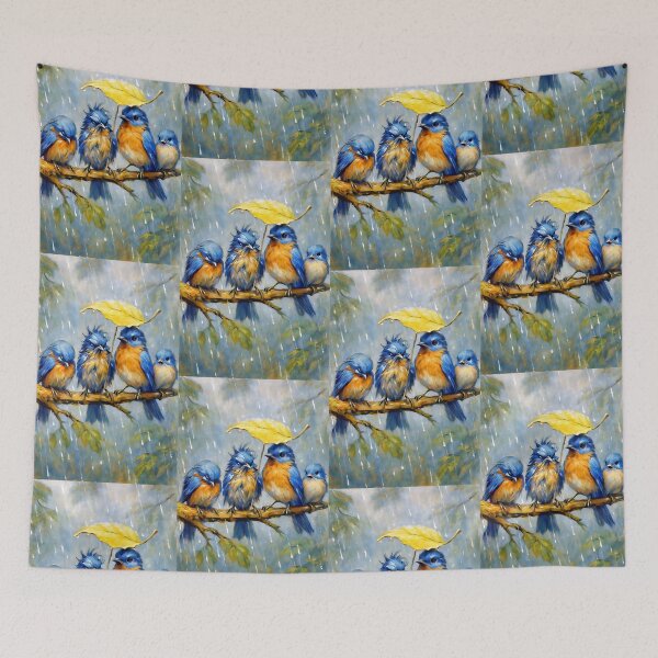 Item preview, Birds Trying to Stay Dry in the Rain designed and sold by CarolM.