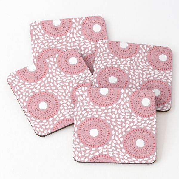 Item preview, Parhelion - Rain and Shine - pink red designed and sold by Stephanie Fiona Design.