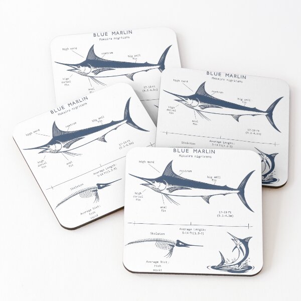 Item preview, BLUE MARLIN FACTS designed and sold by figadesign.