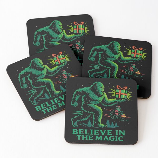 Item preview, Believe In The Magic – Bigfoot Christmas Gift Glow Design designed and sold by AddictiveDesign.