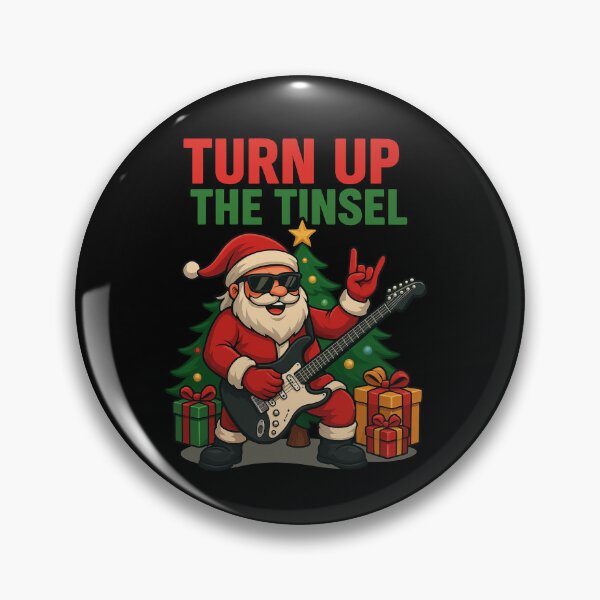 Item preview, Rocking Santa Turn Up The Tinsel designed and sold by FandomFunStudio.