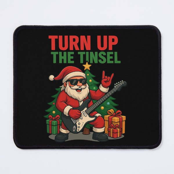 Item preview, Rocking Santa Turn Up The Tinsel designed and sold by FandomFunStudio.