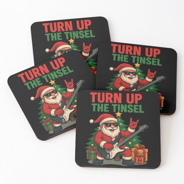 Item preview, Rocking Santa Turn Up The Tinsel designed and sold by FandomFunStudio.