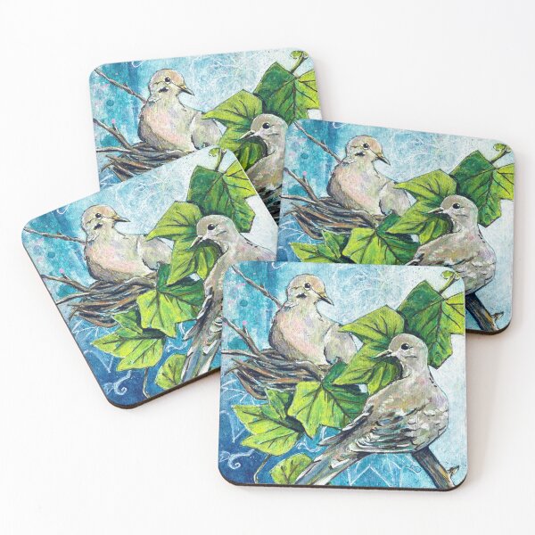 Item preview, "The Return" Pair of Doves by artist Renee Machan designed and sold by RMachanArt.