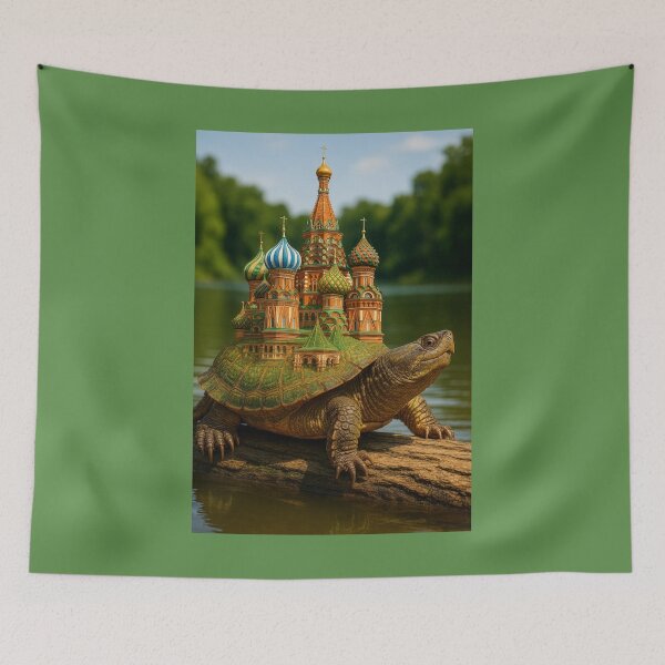 Item preview, Moscow Snapping Turtle Has St. Basil Cathedral Shell designed and sold by Tridentulus.