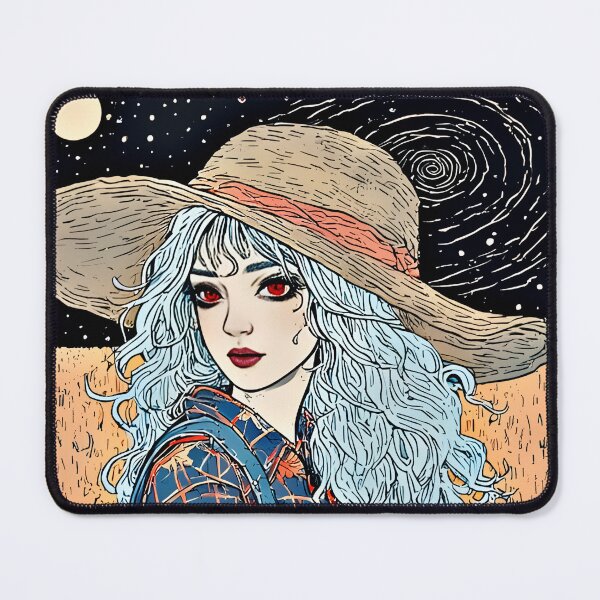 Item preview, Starlit Harvest Dreamer – Cottagecore Farm Girl Art designed and sold by Neer arts.