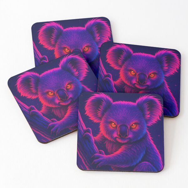 Item preview, Neon Koala – Vaporwave Pastel Glow Animal Art designed and sold by GolabMagic.