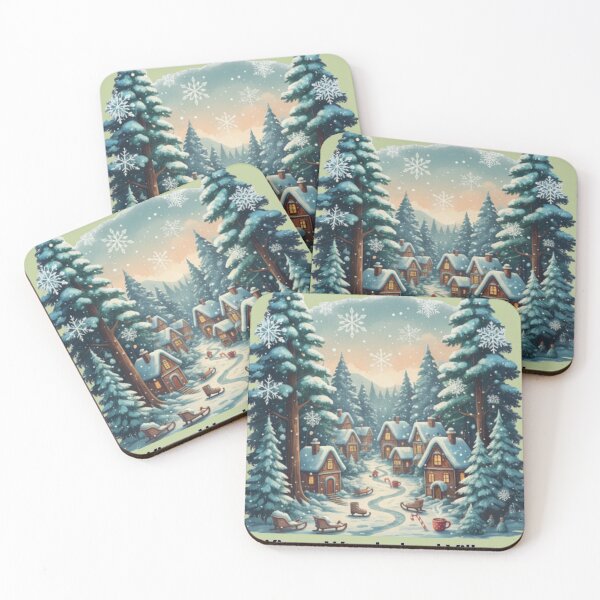 Item preview, Winter Wonderland Village Sweatshirt Design – Cozy Snowy Scene PNG designed and sold by Omikook.