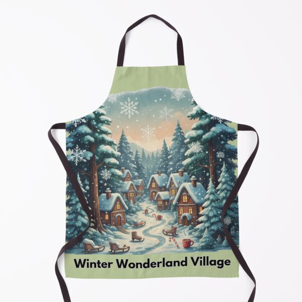 Item preview, Winter Wonderland Village Sweatshirt Design – Cozy Snowy Scene PNG designed and sold by Omikook.